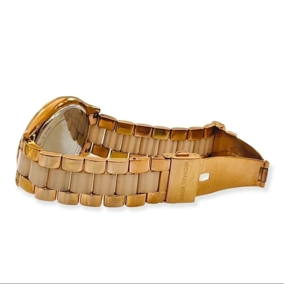 MICHAEL KORS Slim Runway Rose Gold Tone Stainless Steel Women’s Watch - Picture 5 of 6